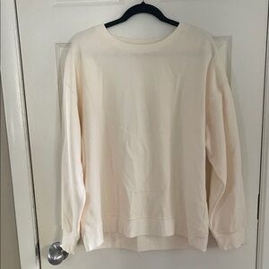 Fabletics Cream Crewneck Sweatshirt NWT